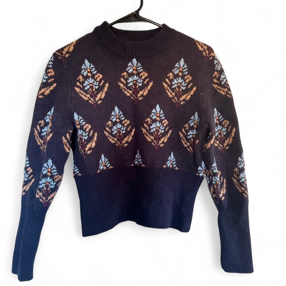 Tory Burch embellished Block Print Patterned Wool Sweater - Picture 2 of 10